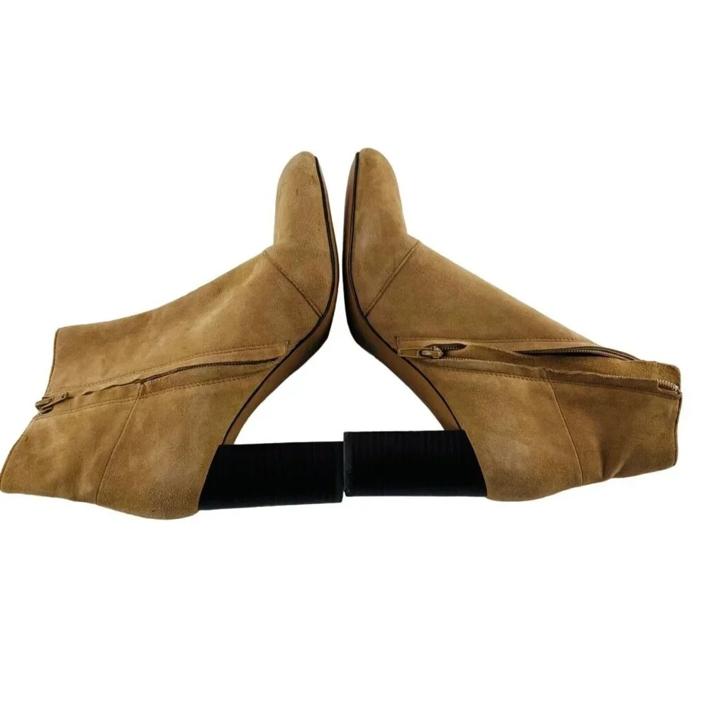 Banana Republic Zipper Heel Boots Suede‎ Ankle size 8 Women's